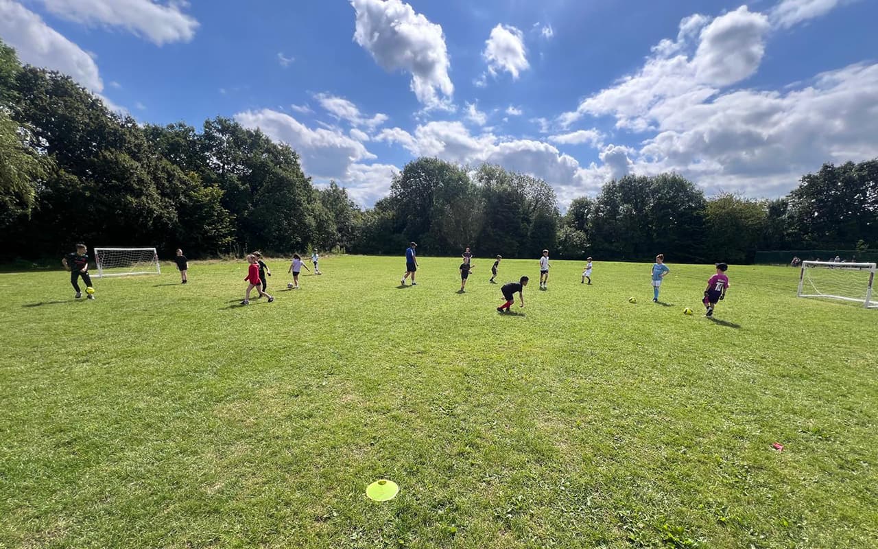 An outdoor PE lesson